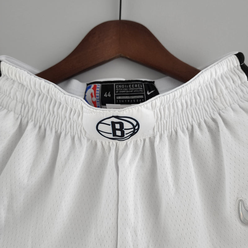 Shorts 75th anniversary Brooklyn Nets White NBA - Pokas Store