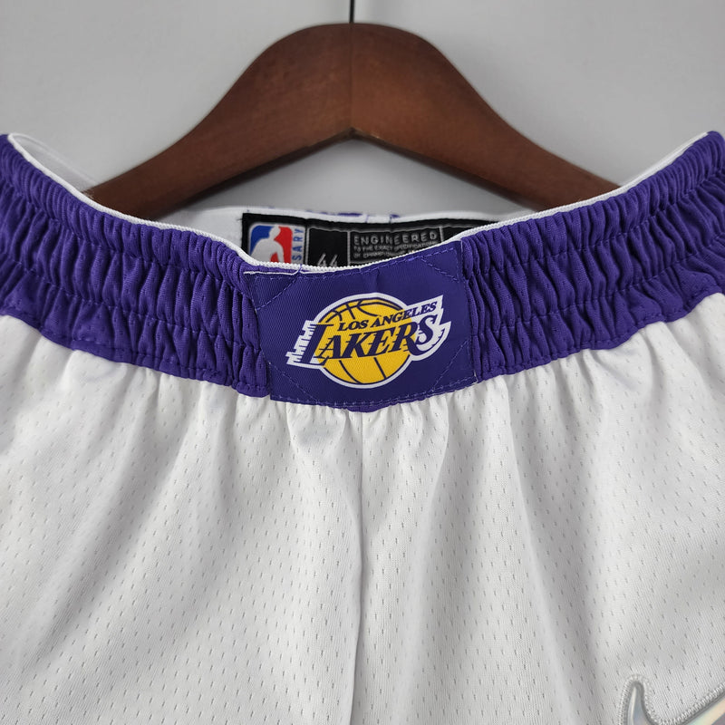 Shorts 75th anniversary Los Angeles Lakers white NBA - Pokas Store