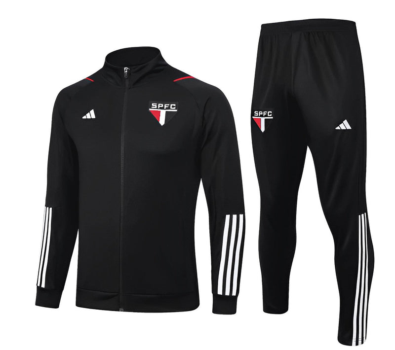 Conjunto de Frio São Paulo 2023/24 Preto - Viagem - Pokas Store