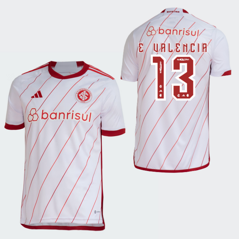 Camisa Internacional 2023/24 Visitante - Branca - Enner Valencia - Pokas Store
