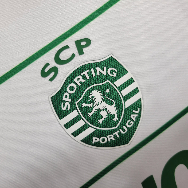 Sporting Portugal, Camisola Away, Temporada 2023-2024, Branco, Verde, Elegância, Qualidade, Adeptos, Comprar.