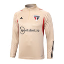 Conjunto de Frio São Paulo 2023/24 Bege- Treino - Pokas Store