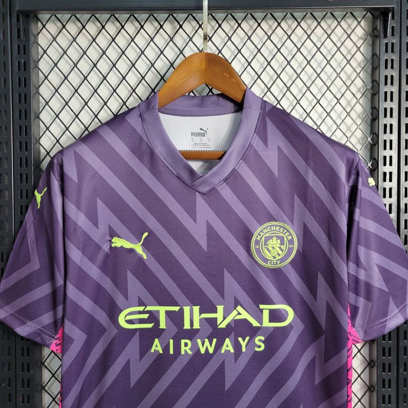 Camisa Manchester City Roxa 2023/24 Goleiro - Pokas Store