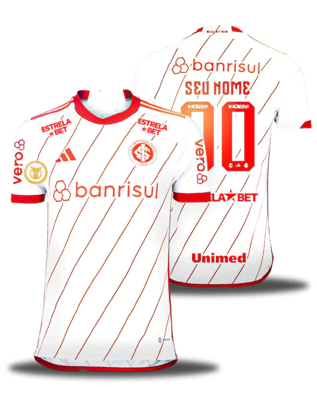 Camisa Internacional 2023/24 Visitante - Branca - Pokas Store